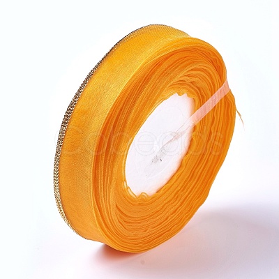 Organza Polyester Ribbon ORIB-WH0004-01B-1