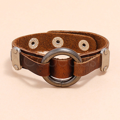Punk Cowhide Cord Bracelets for Men FS-WGC8E28-01-1