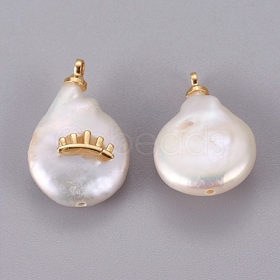 Natural Cultured Freshwater Pearl Pendants PEAR-F008-48G-1