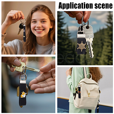 4Pcs 4 Styles Felt Keychain Clasps FIND-GF0009-67-1