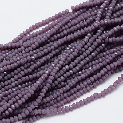 Faceted Rondelle Glass Beads Strands X-GLAA-M028-2mm-A02-1