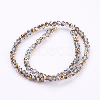 Electroplate Glass Faceted Rondelle Beads Strands LS-EGLA-D020-3x2mm-14-1