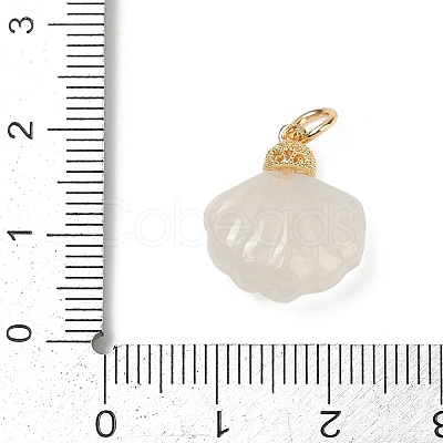 Natural White Agate Pendants KK-Z094-04G-02-1