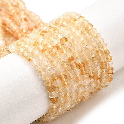 Natural Citrine(Heated) Beads Strands G-S387-A03-3x4mm-1