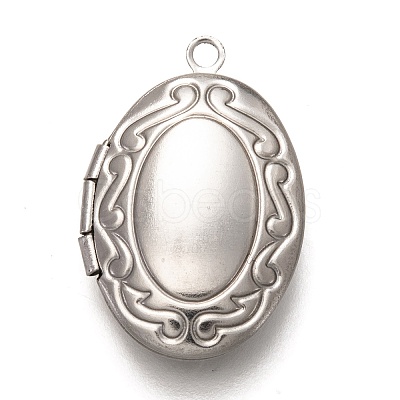 Non-Tarnish 316 Stainless Steel Locket Pendants LS-X-STAS-O135-05P-1