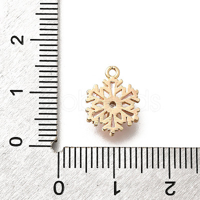 Christmas Brass Micro Pave Cubic Zirconia Charms X-KK-M318-35G-02-1