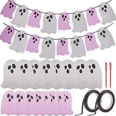 Halloween Theme Ghost Paper Hanging Streamer DIY-WH20014-02B-1