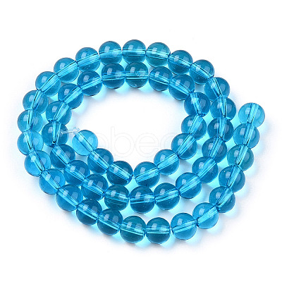 Transparent Glass Beads Strands GLAA-T032-T8mm-06-1