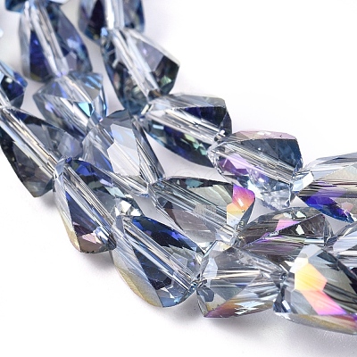 Electroplate Glass Beads Strands EGLA-G035-A-HR01-1