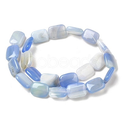 Natural Striped Agate/Banded Agate Beads Strands G-B137-B01-01D-1