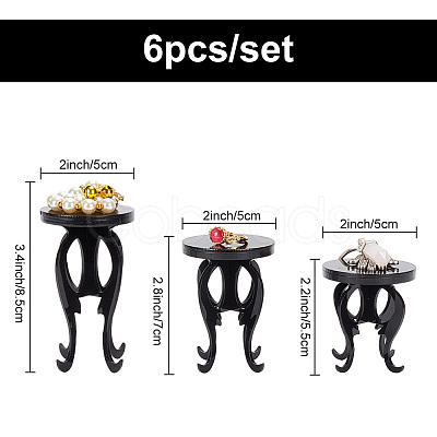 3 Sets 3 Sizes Vase Holder Shaped Acrylic Jewelry Display Stand Sets for Earrings ODIS-WH0043-33-1