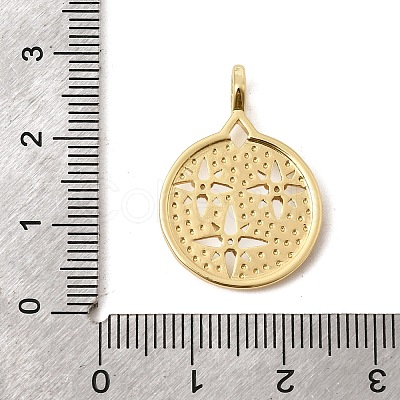 Brass Micro Pave Clear Cubic Zirconia Pendants KK-H267-095G-1