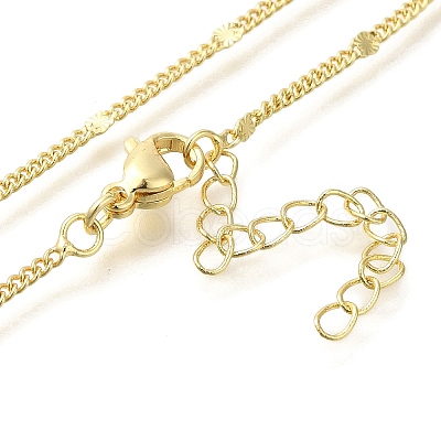 Rack Plating Brass Curb Chain Necklaces LS-MAK-L042-02G-1