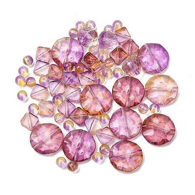 Two Tone Transparent Acrylic Beads OACR-Z041-18-1