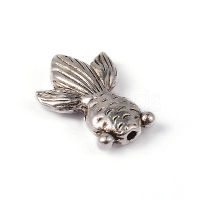 Goldfish Tibetan Style Alloy Beads TIBEB-ZN-47010-RS-1