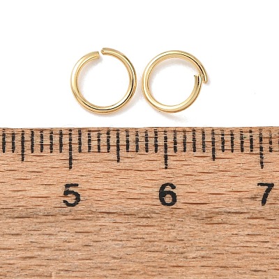 Brass Open Jump Rings KK-G604-08G-27-1