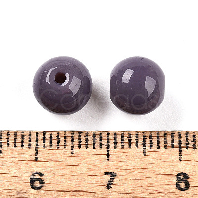 Opaque Solid Color Glass Beads GLAA-N007-8mm-A07-1