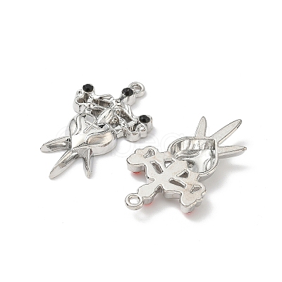 Alloy Rhinestone Pendants FIND-L023-08P-1