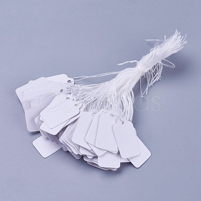 White Rectangle Jewelry Price Tags X-TOOL-C003-02-1