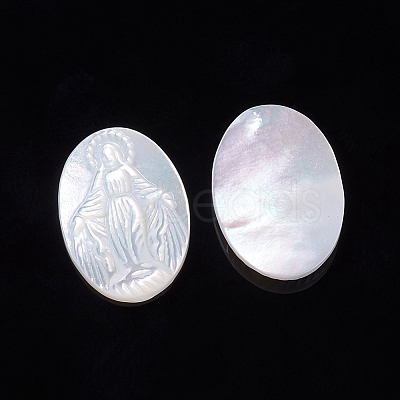Natural White Shell Cabochons LS-SSHEL-D083-14-1