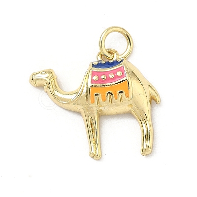 Brass Enamel Pendants KK-H255-25G-1