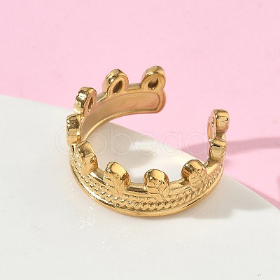 304 Stainless Steel Cuff Open Rings for Women RJEW-L341-02A-G-1