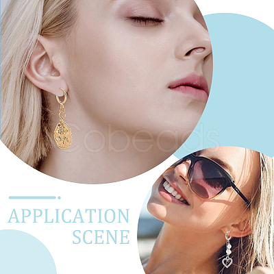 80Pcs 304 Stainless Steel Leverback Earring Findings DIY-ME0001-05-1