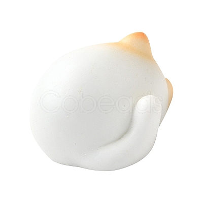 Lying Cat Resin Sculpture Display Decorations DJEW-V001-01H-1