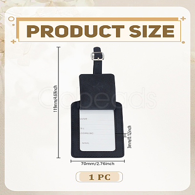 1Pc PU Leather Luggage Tag FIND-LP0008-75-1