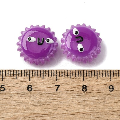 Fuuny Baking Paint Glass Enamel Beads LAMP-Q045-01F-1