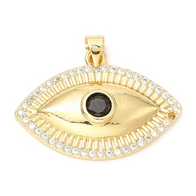 Rack Plating Brass Micro Pave Cubic Zirconia Pendants KK-A185-20G-1