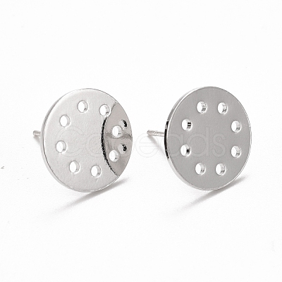 Rack Plating Brass Earring Findings KK-C237-06P-1