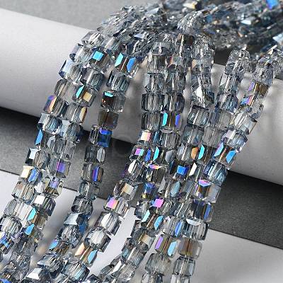 Electroplate Glass Bead Strands EGLA-R064-4mm-05-1