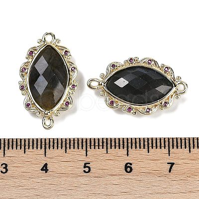 Natural Labradorite Faceted Horse Eye Links G-B126-02G-12-1