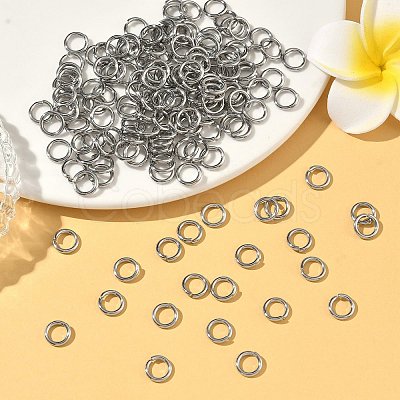 Tarnish Resistant 304 Stainless Steel Open Jump Rings STAS-E067-09-8mm-1