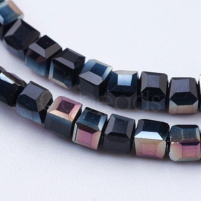 Electroplate Glass Beads Strands EGLA-F121-HP-A03-1