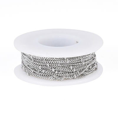 Tarnish Resistant 304 Stainless Steel Curb Chains CHS-G011-03P-01-1