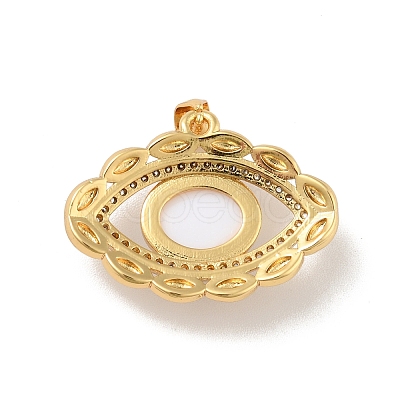 Brass Micro Pave Cubic Zirconia Pendants KK-B059-44G-D-1