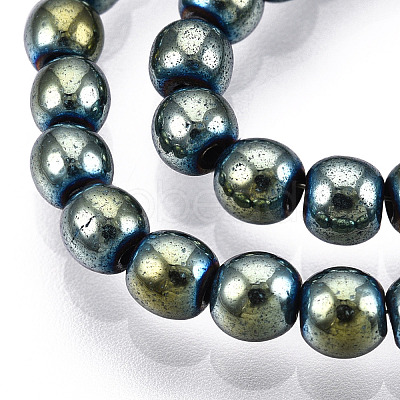 Non-magnetic Synthetic Hematite Beads Strands G-S096-4mm-1-1