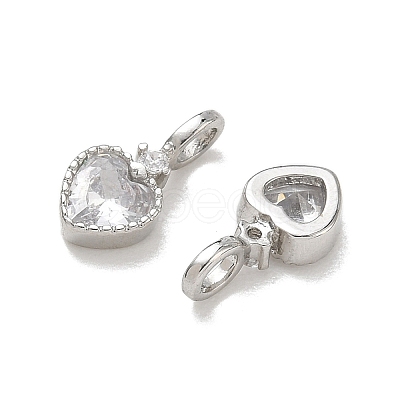 Brass Pave Clear Cubic Zirconia Charms CU-CBA6E4E-19P-B-1
