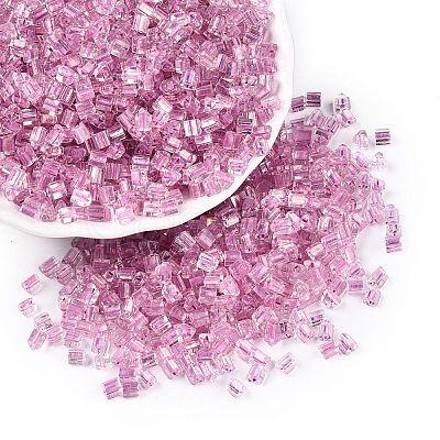 6/0 Transparent Inside Colours Glass Seed Beads SEED-N006-003H-1