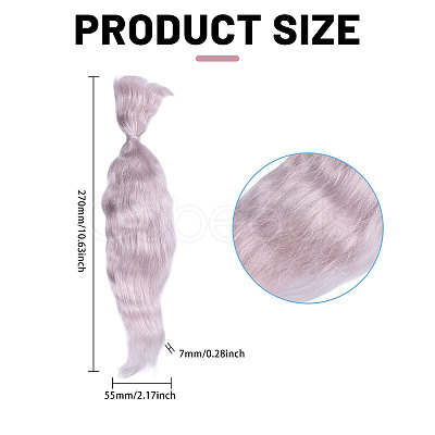 Artificial Wool Doll Wig Hair AJEW-WH0609-186F-1
