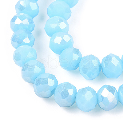 Electroplate Glass Beads Strands EGLA-A034-P2mm-B14-1