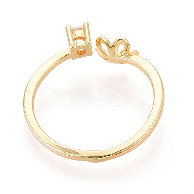 Flower Brass Micro Pave Cubic Zirconia Cup Peg Ring Settings LS-KK-N274-15G-1