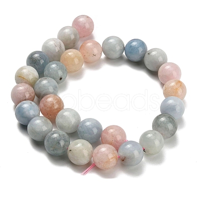 Natural Morganite Beads Strands G-H329-C10-14mm-1