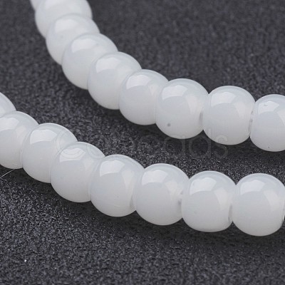 Imitation Jade Glass Beads Strands X-GMR4mmC26-1