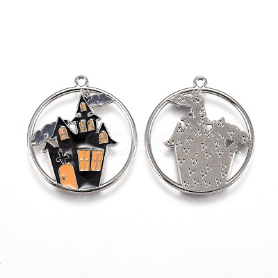 Halloween Theme Alloy Enamel Pendants ENAM-J649-12P-02-1