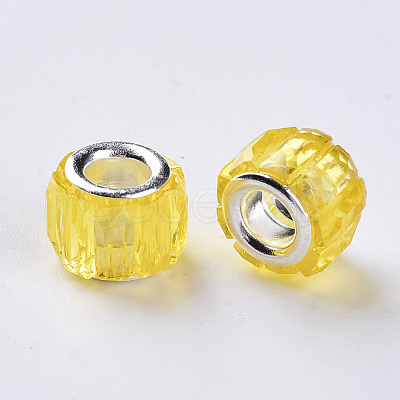 Transparent Resin European Beads RPDL-Q023-A-C02-1