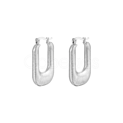 Stainless Steel U-Shaped Earrings for Women HS4549-2-1