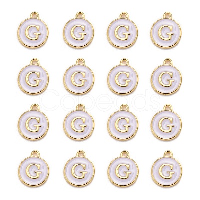 Golden Plated Alloy Charms LS-X-ENAM-S118-01G-1